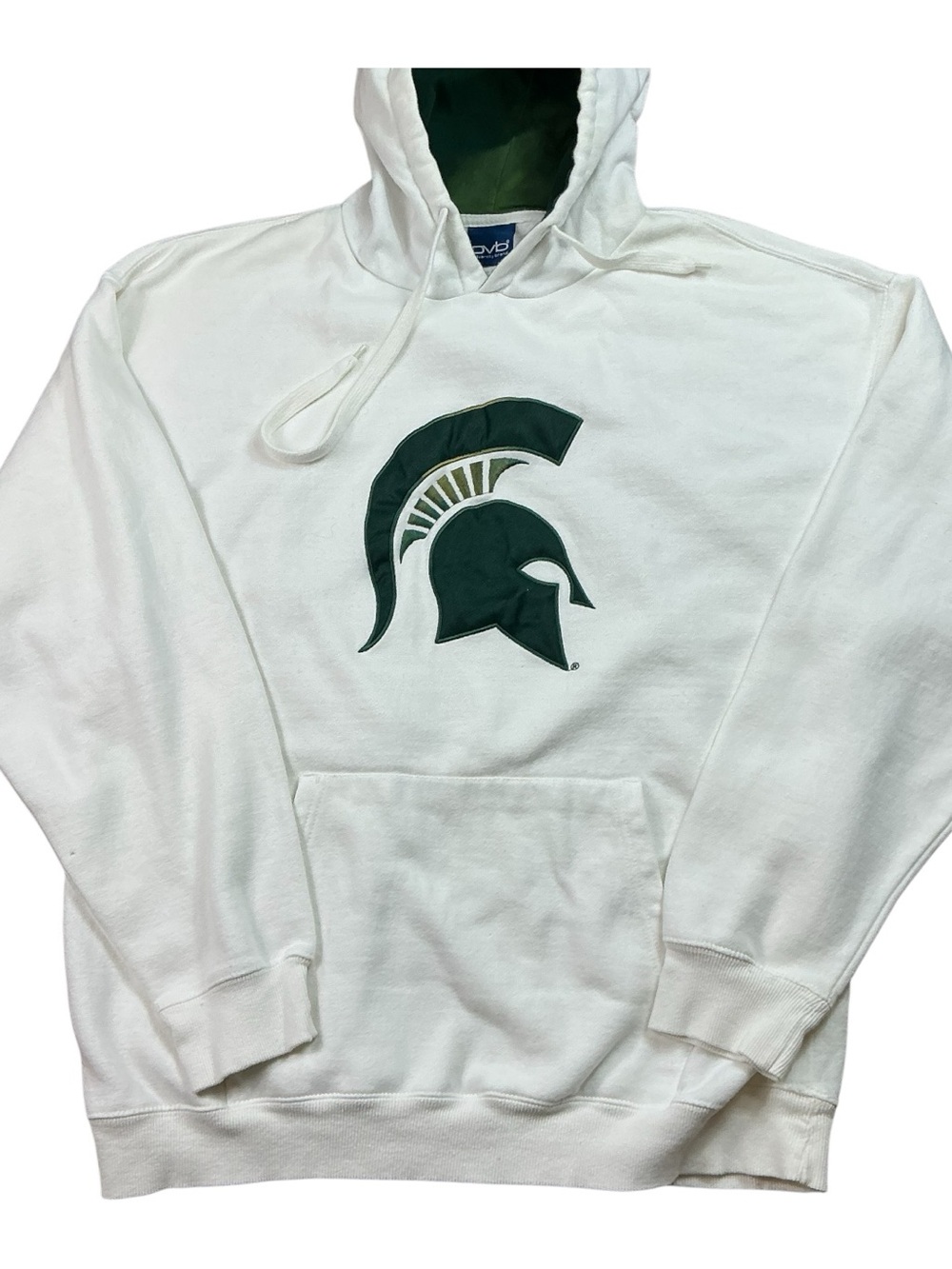 Vintage Michigan State Spartans green and white hoodie XL